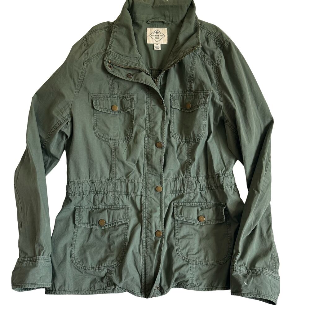 St. John’s Bay Green Utility Jacket Size Medium